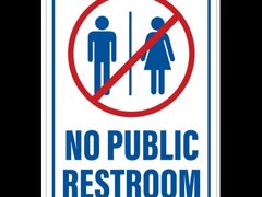 No public restroom sign