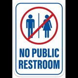 No public restroom sign